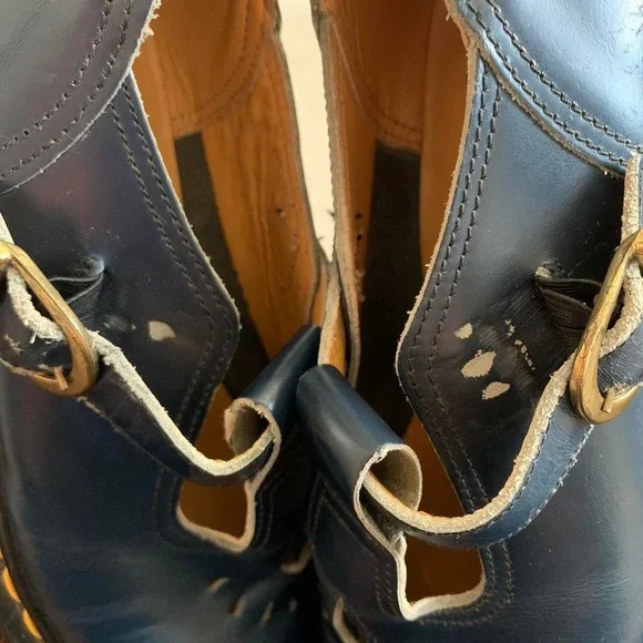 Dr. Martens Navy Blue Tooled Leather Mary Janes - Picture 8 of 8